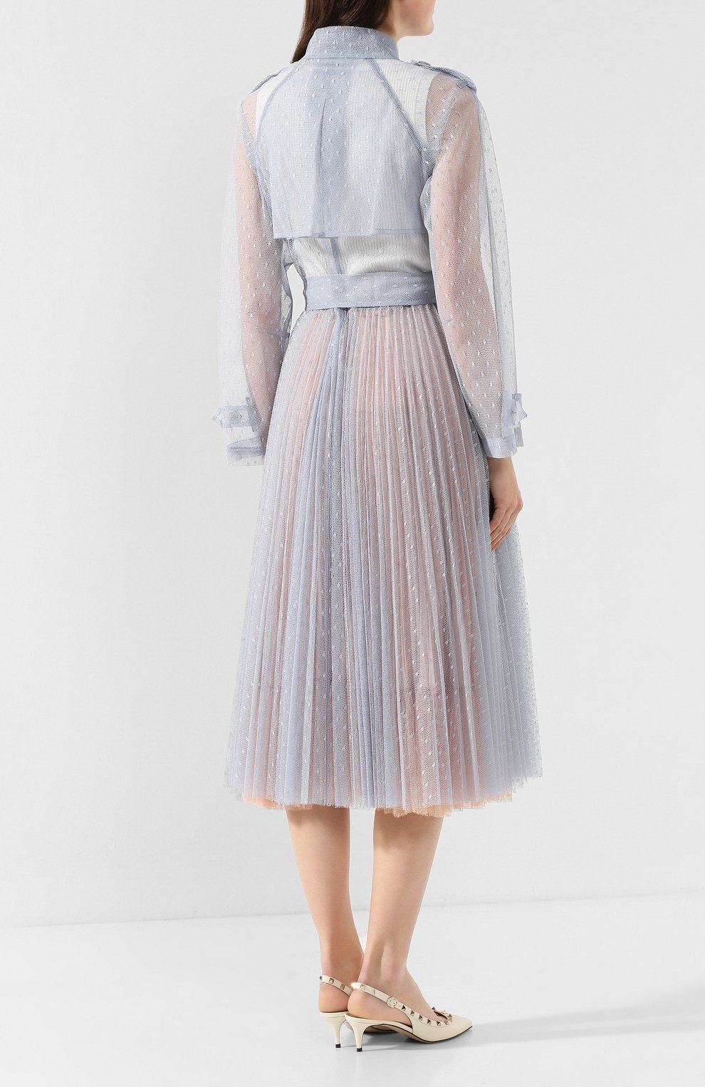 Тренч REDVALENTINO голубого цвета по цене 137500 руб., арт. TR3CHA30/428, фото 4 Тренч REDVALENTINO, арт. TR3CHA30/428, фото 4