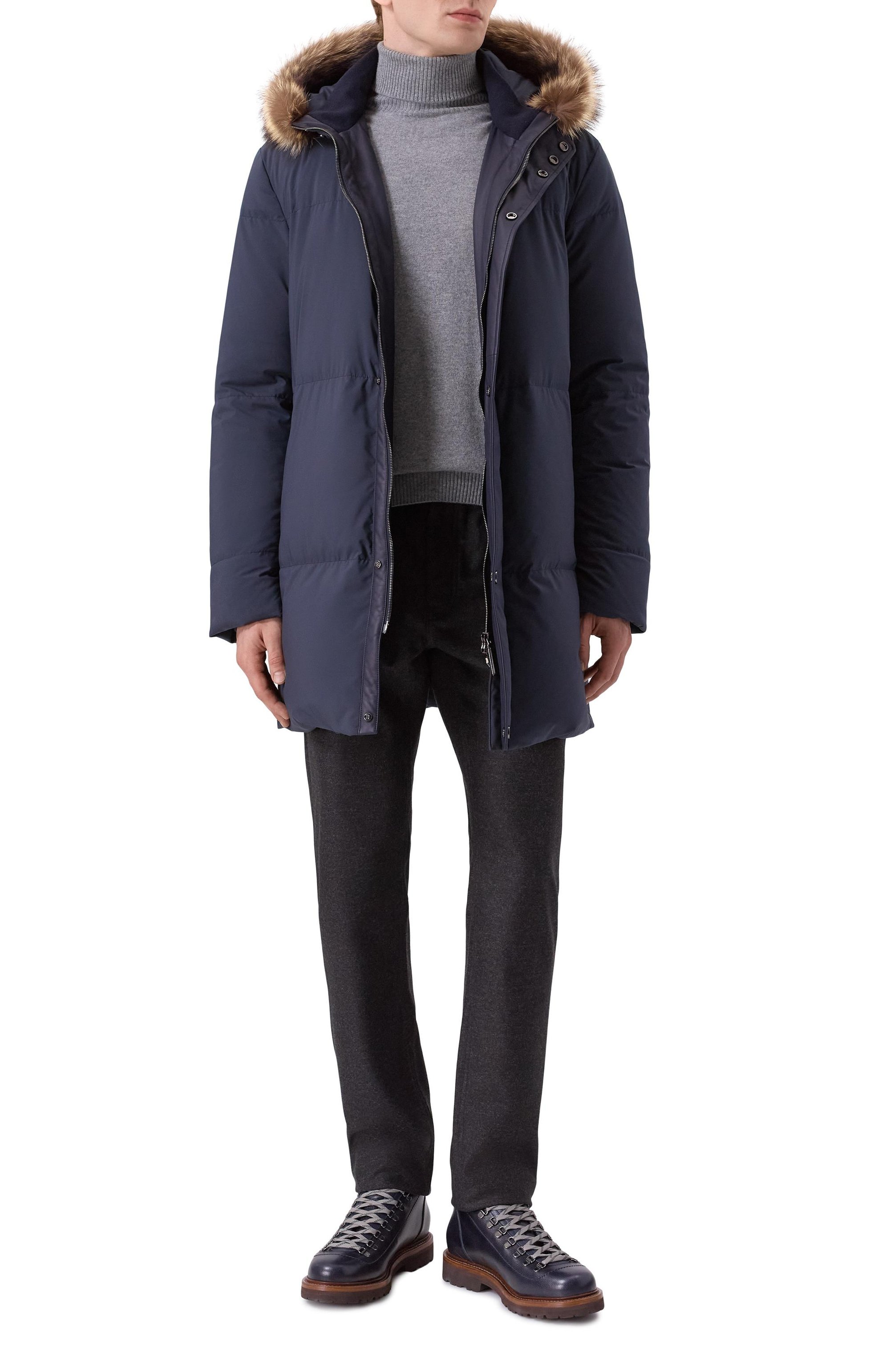 Пуховик с отделкой из енота STEFANO RICCI, арт. M7J5300433/PL001H/60-62, фото 2