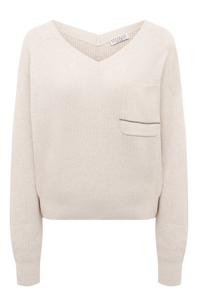 Женский хлопковый пуловер BRUNELLO CUCINELLI, арт. M1919B1351