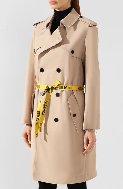 Тренч ZADIG AND VOLTAIRE бежевого цвета по цене 31200 руб., арт. WHCL0601F, фото 3 Тренч ZADIG AND VOLTAIRE, арт. WHCL0601F, фото 3
