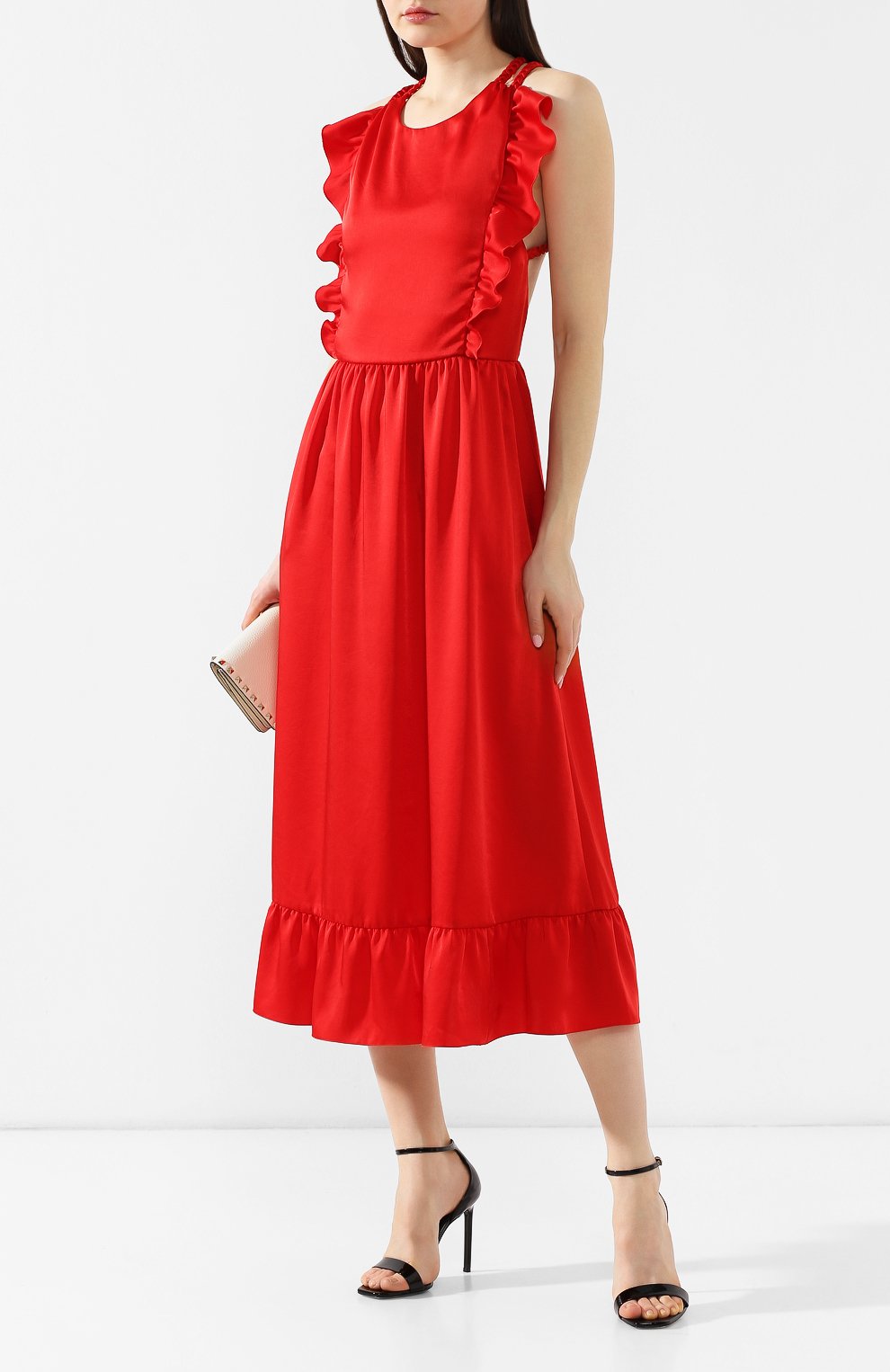 Платье-миди REDVALENTINO красного цвета по цене 54850 руб., арт. RR0VAD60/HGA, фото 2 Платье-миди REDVALENTINO, арт. RR0VAD60/HGA, фото 2