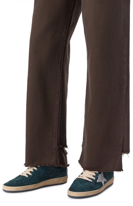 Замшевые кеды Ball Star Golden Goose Deluxe Brand GWF00117.F006680 Зелёный  GWF00117.F006680 Фото 2