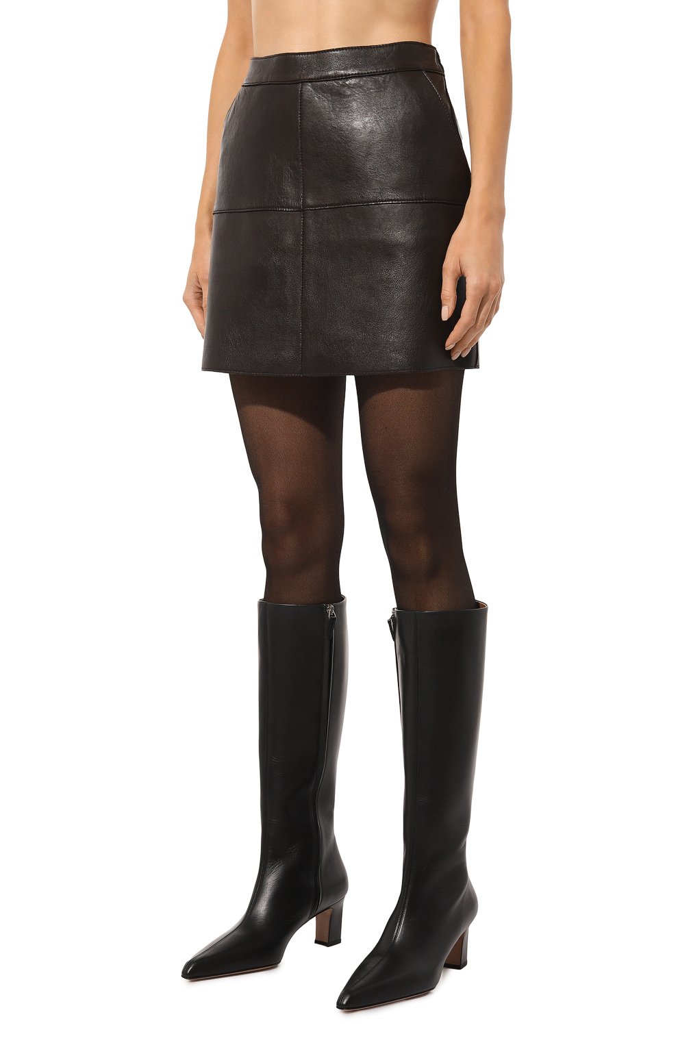 Кожаная юбка P.A.R.O.S.H., арт. D630553, фото 3