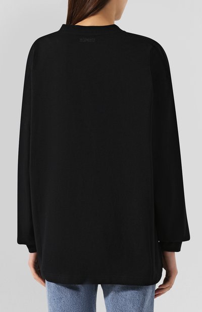 Хлопковый свитшот VETEMENTS черного цвета по цене 21150 руб., арт. UAH20TR612/W, фото 4 Хлопковый свитшот VETEMENTS, арт. UAH20TR612/W, фото 4