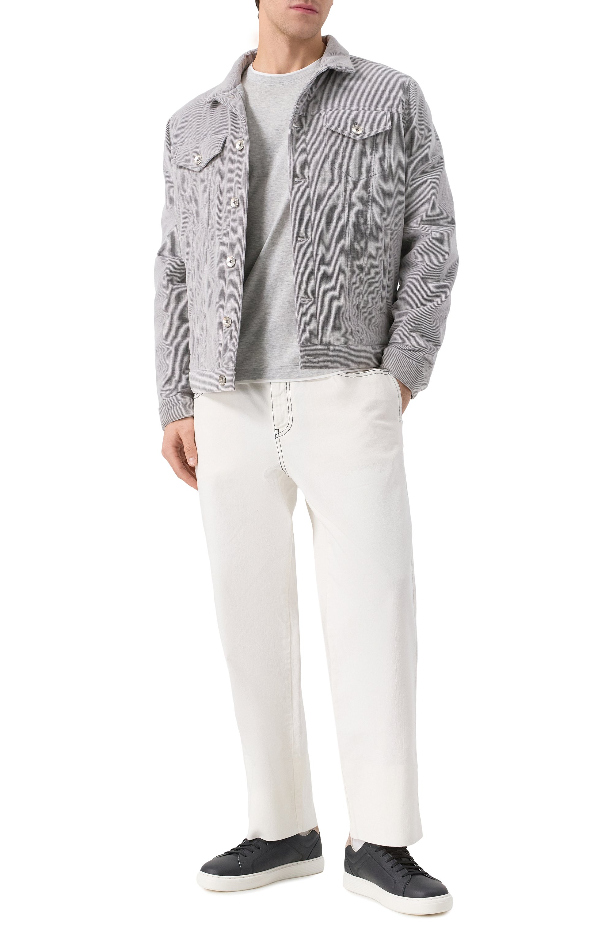 Кожаные кеды BRUNELLO CUCINELLI, арт. MZUASB2042, фото 2