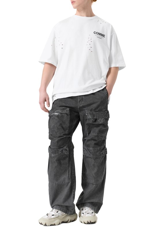 Хлопковая футболка Comme des Fuckdown CFABM01532 Белый  CFABM01532 Фото 2
