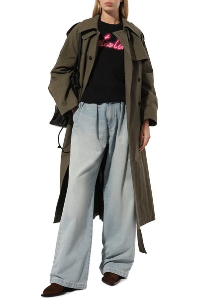 Хлопковая футболка PINKO черного цвета по цене 18050 руб., арт. 101704/A1AZ, фото 2 Хлопковая футболка PINKO, арт. 101704/A1AZ, фото 2