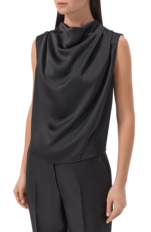 Атласный топ HUGO 50553541 Чёрный  50553541 Фото 3