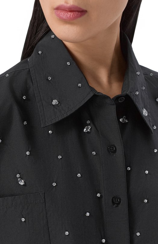 Хлопковая рубашка Giuseppe di Morabito 06PSED912R 16406 Чёрный  06PSED912R 16406 Фото 5