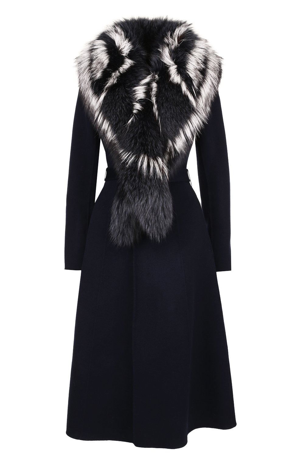 Шерстяное пальто с меховым воротником YVES SALOMON, арт. 9WYM01119CBRD, фото 1