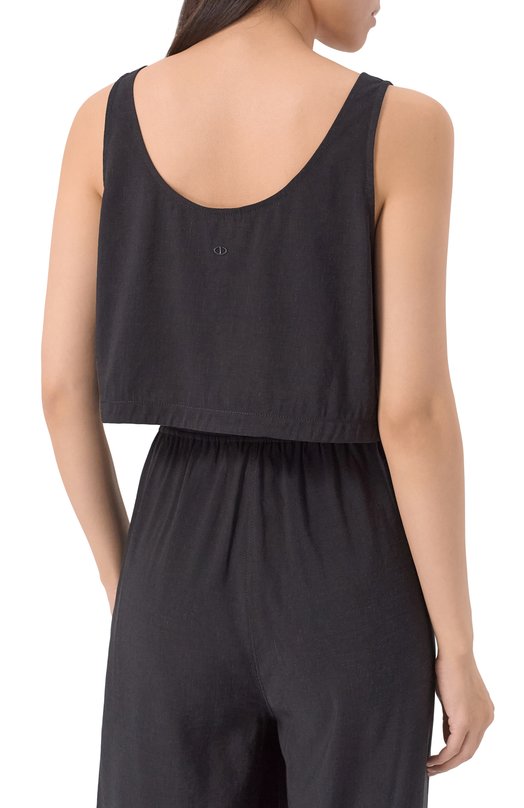 Топ изо льна и вискозы EDOMO T002112SS25 Чёрный  T002112SS25 Фото 4