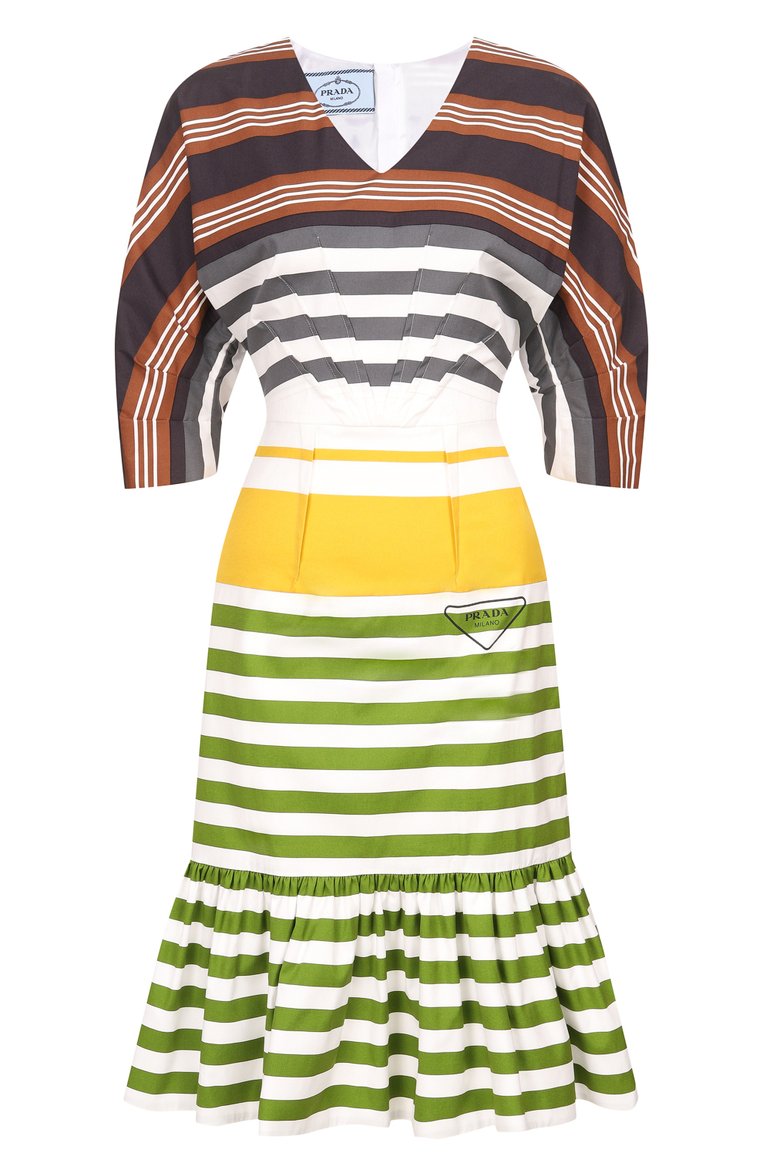 Хлопковое платье PRADA, арт. P3G02-1ZTA-F0613, фото 1