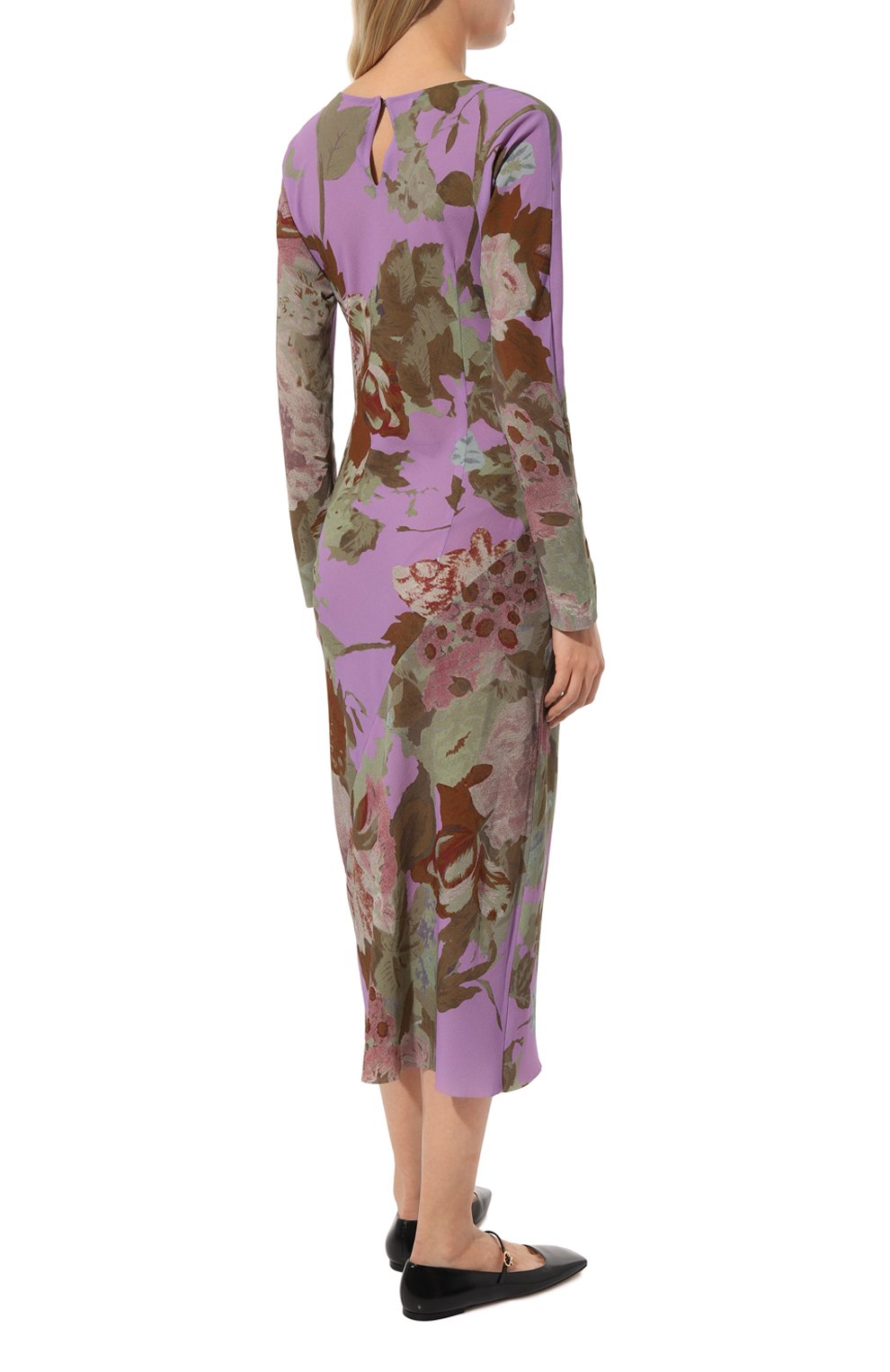 Платье DRIES VAN NOTEN сиреневого цвета по цене 108500 руб., арт. 232-011025-7011, фото 4 Платье DRIES VAN NOTEN, арт. 232-011025-7011, фото 4