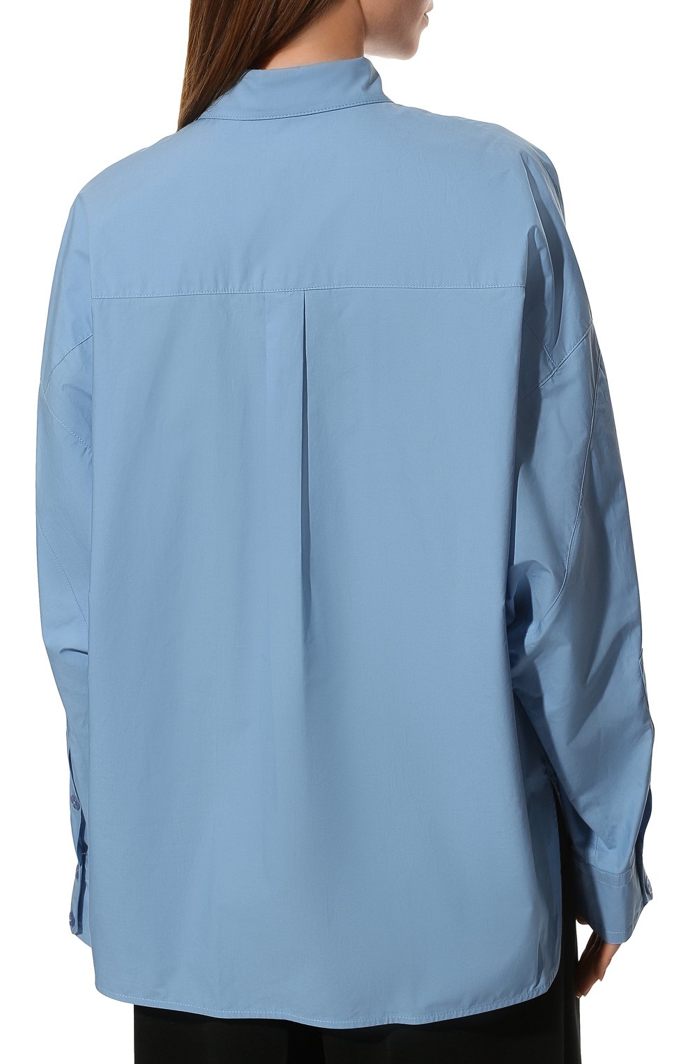 Хлопковая рубашка LOW CLASSIC голубого цвета по цене 34000 руб., арт. L0W22PF_SH09LU, фото 4 Хлопковая рубашка LOW CLASSIC, арт. L0W22PF_SH09LU, фото 4