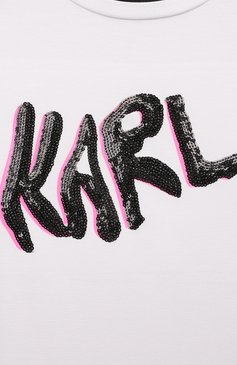 Хлопковая футболка KARL LAGERFELD KIDS, арт. Z30114, фото 1