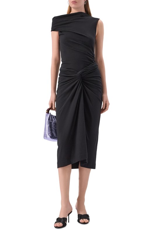 Хлопковый топ Dries Van Noten 011111/2603 Чёрный  011111/2603 Фото 2