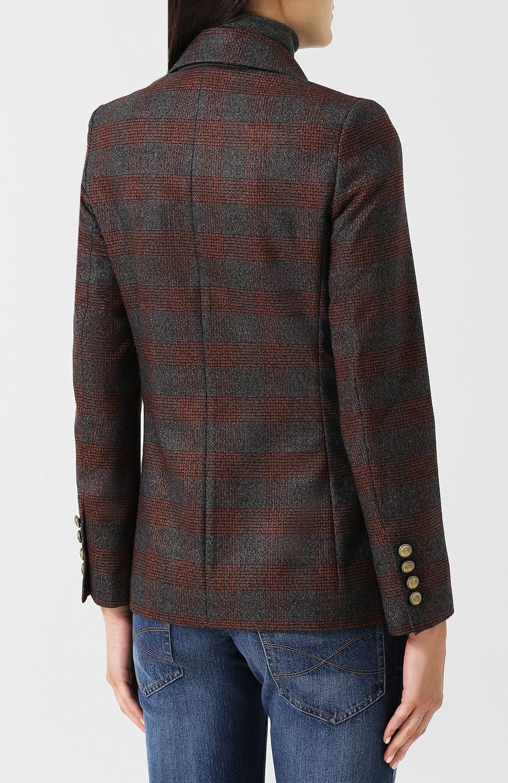 Двубортный шерстяной жакет BRUNELLO CUCINELLI, арт. MB5078662, фото 4