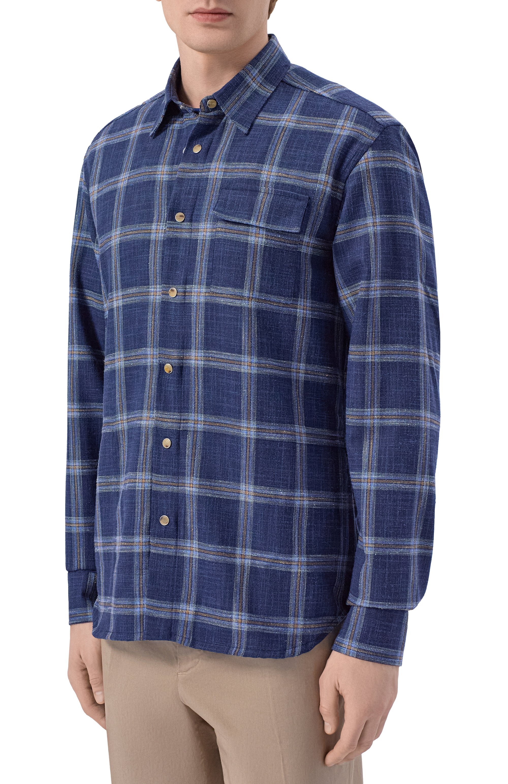 Рубашка из шерсти и шелка KITON, арт. UMCBUBAK0616E05, фото 3