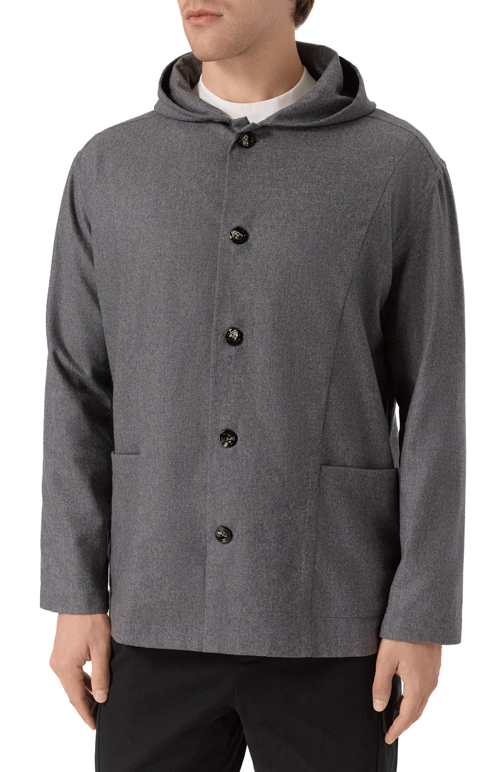 Шерстяная куртка-рубашка KITON, арт. UMCLUCAK0124G02, фото 3