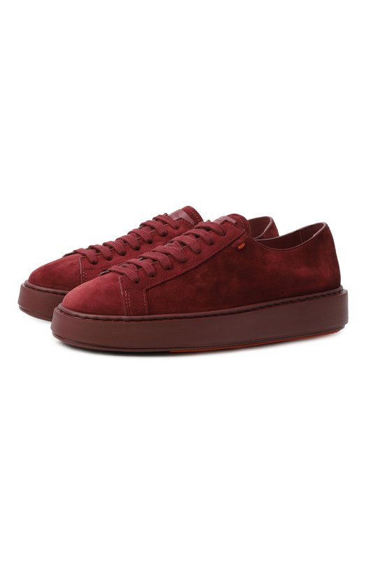 Замшевые кеды Santoni WBCG61322B0RCT0Y Бордовый WBCG61322B0RCT0Y