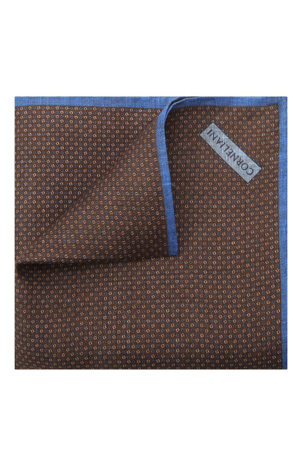 Льняной платок CORNELIANI коричневого цвета по цене 8995 руб., арт. 87UF22-1120399/00, фото 1 Льняной платок CORNELIANI, арт. 87UF22-1120399/00, фото 1