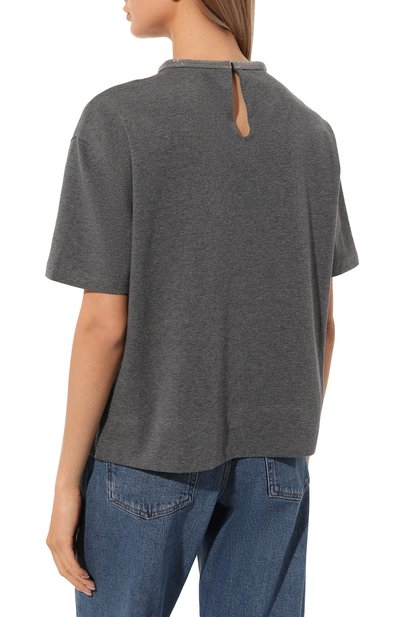 Хлопковая футболка BRUNELLO CUCINELLI, арт. MH827BP159, фото 4