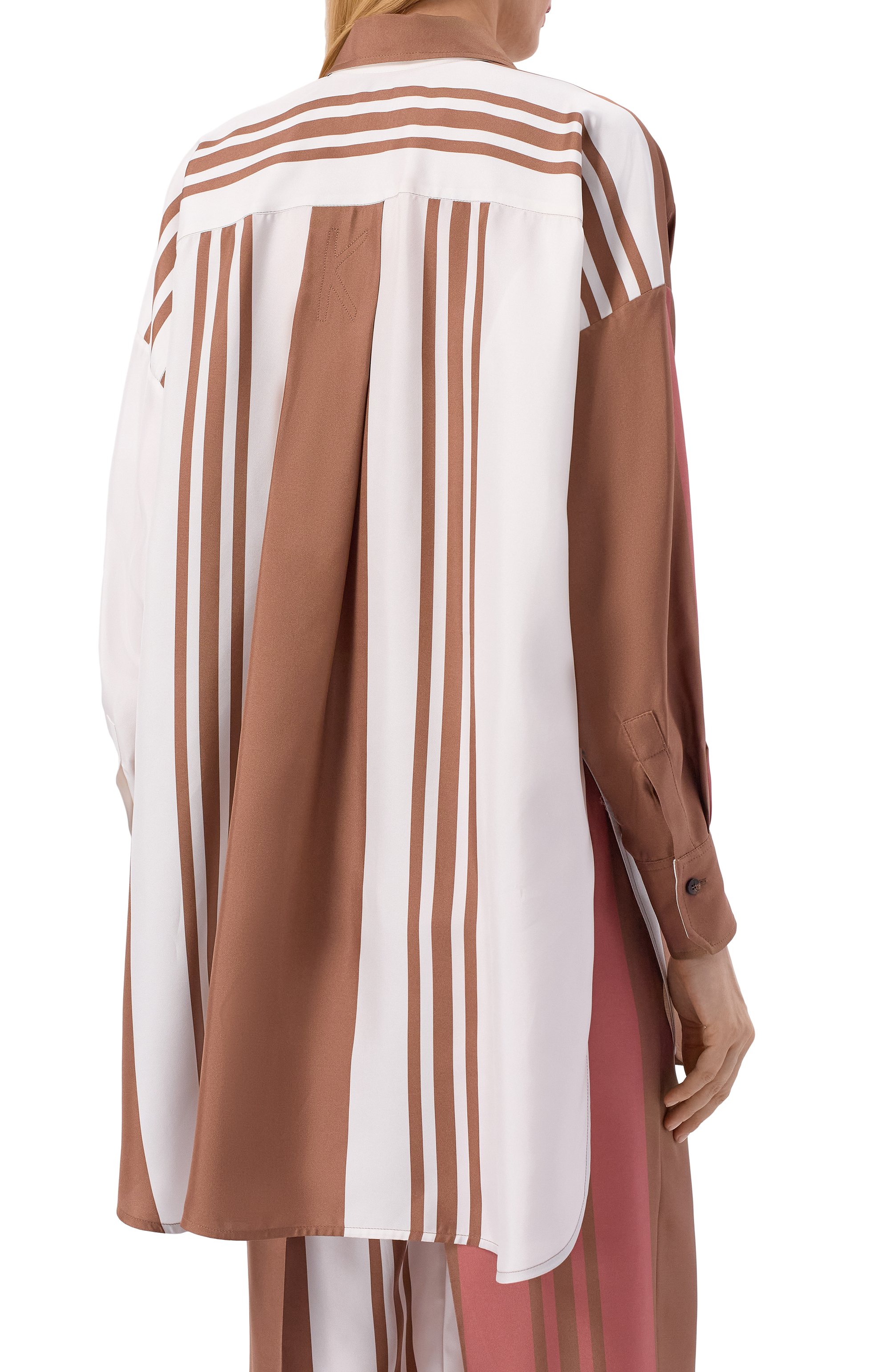 Шелковая рубашка KITON разноцветного цвета по цене 221500 руб., арт. D51402K0999G08, фото 4 Шелковая рубашка KITON, арт. D51402K0999G08, фото 4