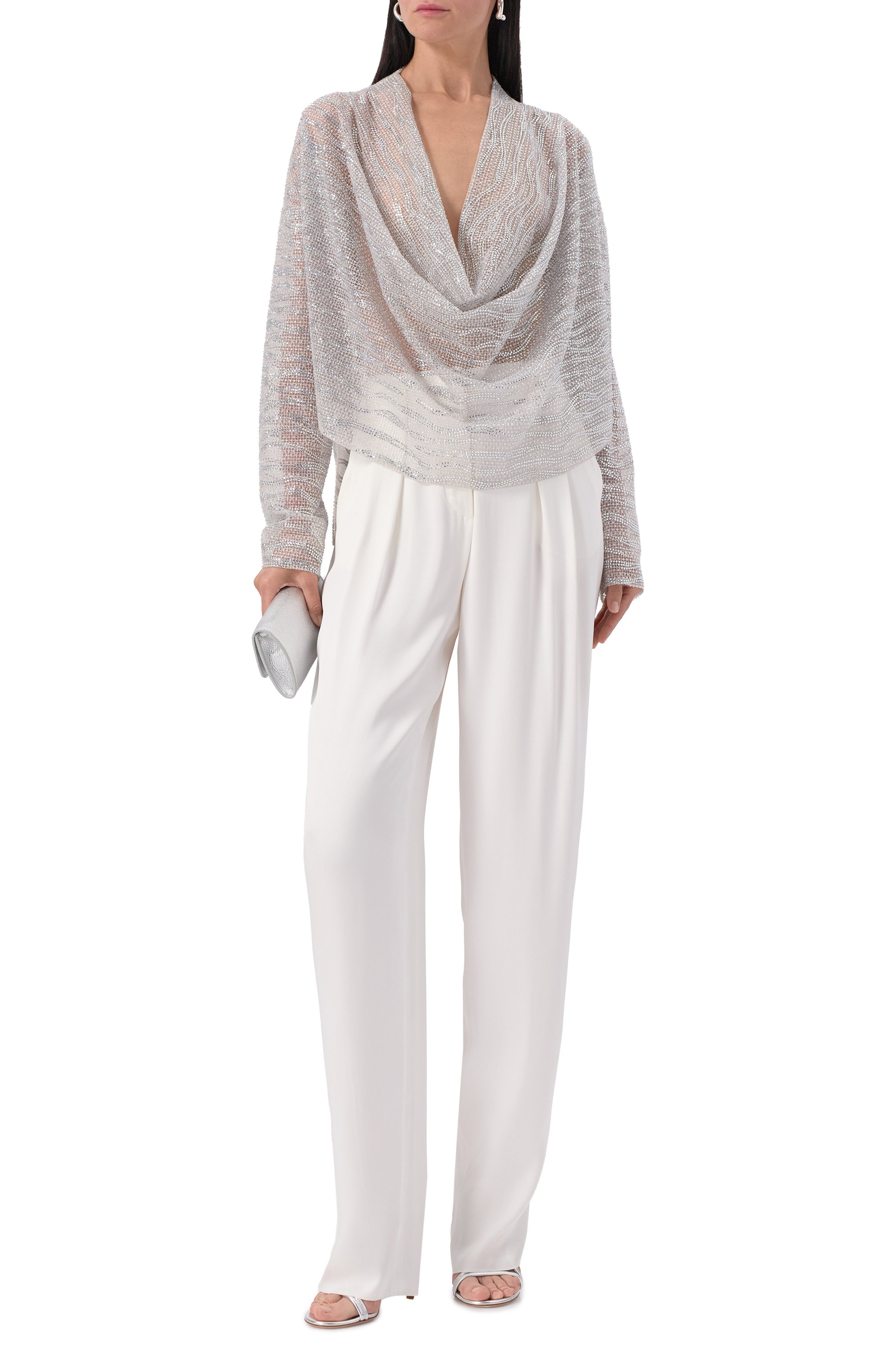 Шелковые брюки GIORGIO ARMANI, арт. GW001564/TE10101, фото 2