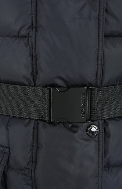 Удлиненный пуховик с меховой отделкой капюшона и поясом MONCLER, арт. B2-093-49884-25-68065, фото 5