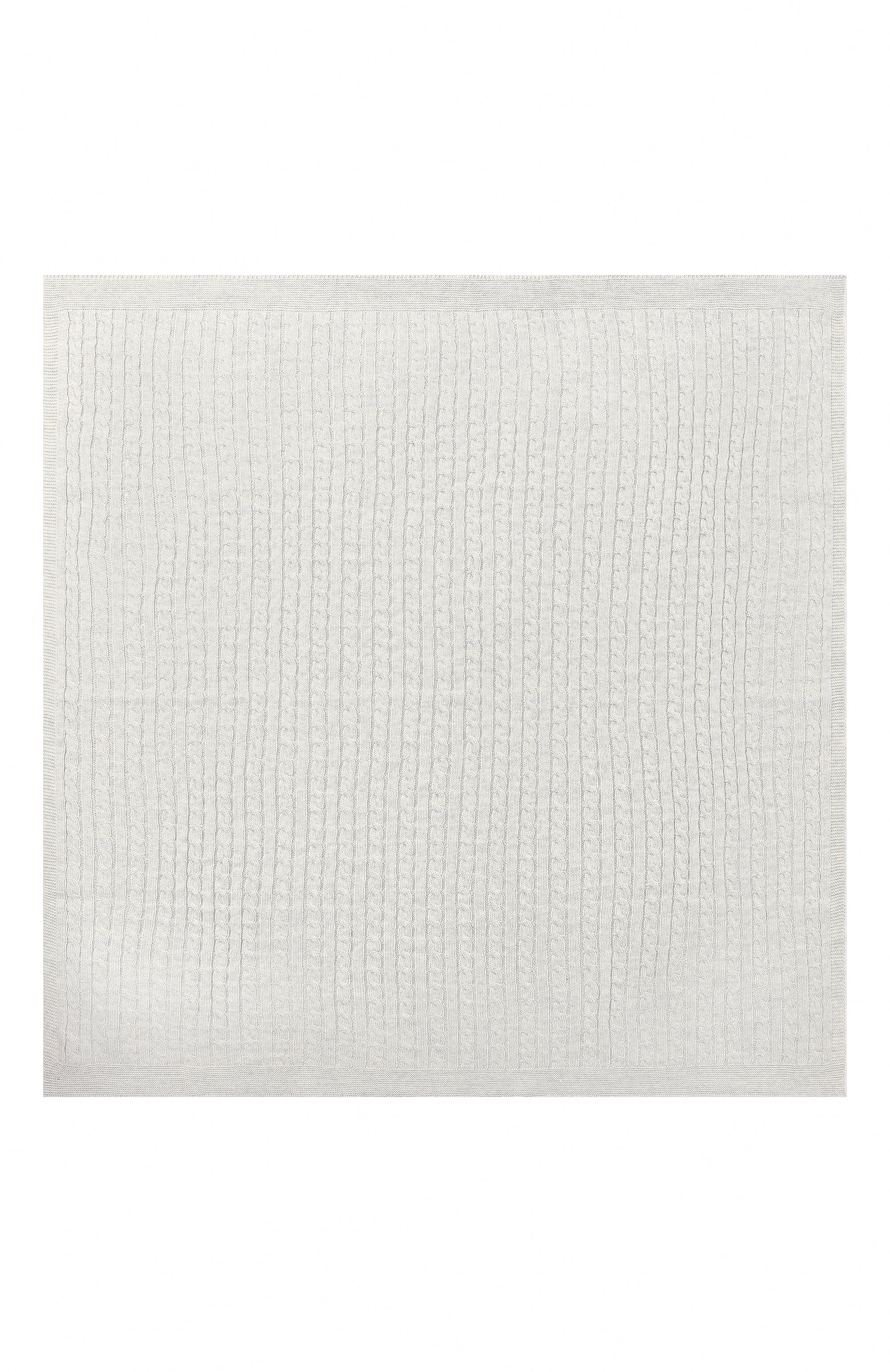 Шерстяной плед WOOL AND COTTON светло-серого цвета по цене 12470 руб., арт. VMLPL-косы, фото 3 Шерстяной плед WOOL AND COTTON, арт. VMLPL-косы, фото 3