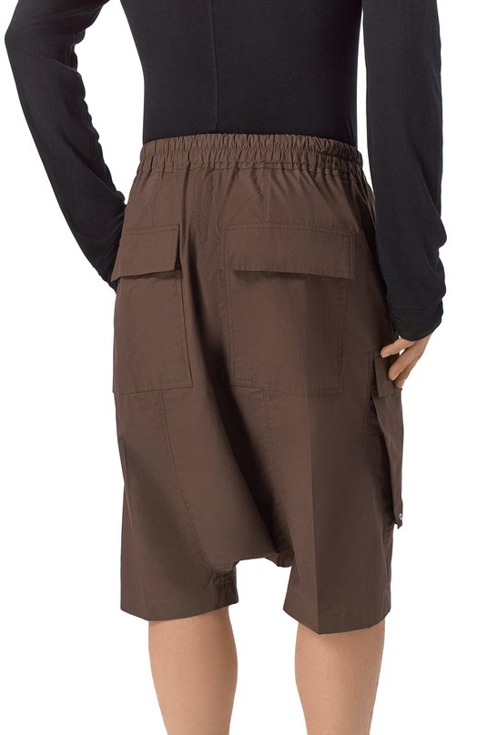 Хлопковые шорты Rick Owens RU01F2389/P Коричневый  RU01F2389/P Фото 4