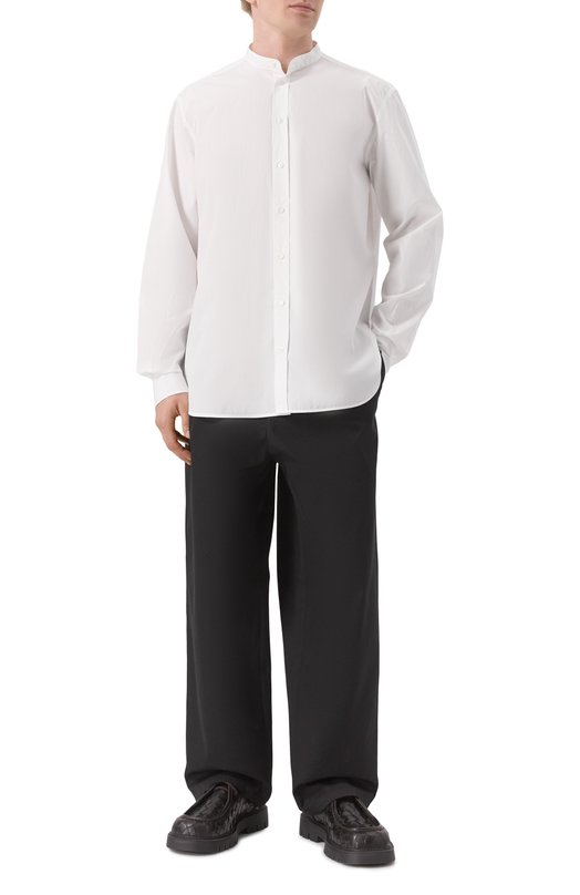 Хлопковая рубашка Dolce & Gabbana G5HR1T/FU5T9 Белый  G5HR1T/FU5T9 Фото 2