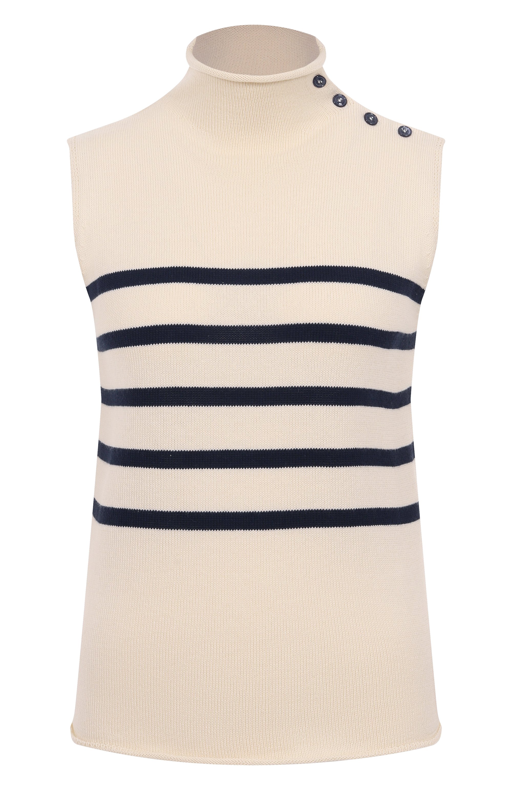 Хлопковый жилет WEEKEND MAX MARA кремового цвета по цене 22950 руб., арт. TR0FE0, фото 1 Хлопковый жилет WEEKEND MAX MARA, арт. TR0FE0, фото 1