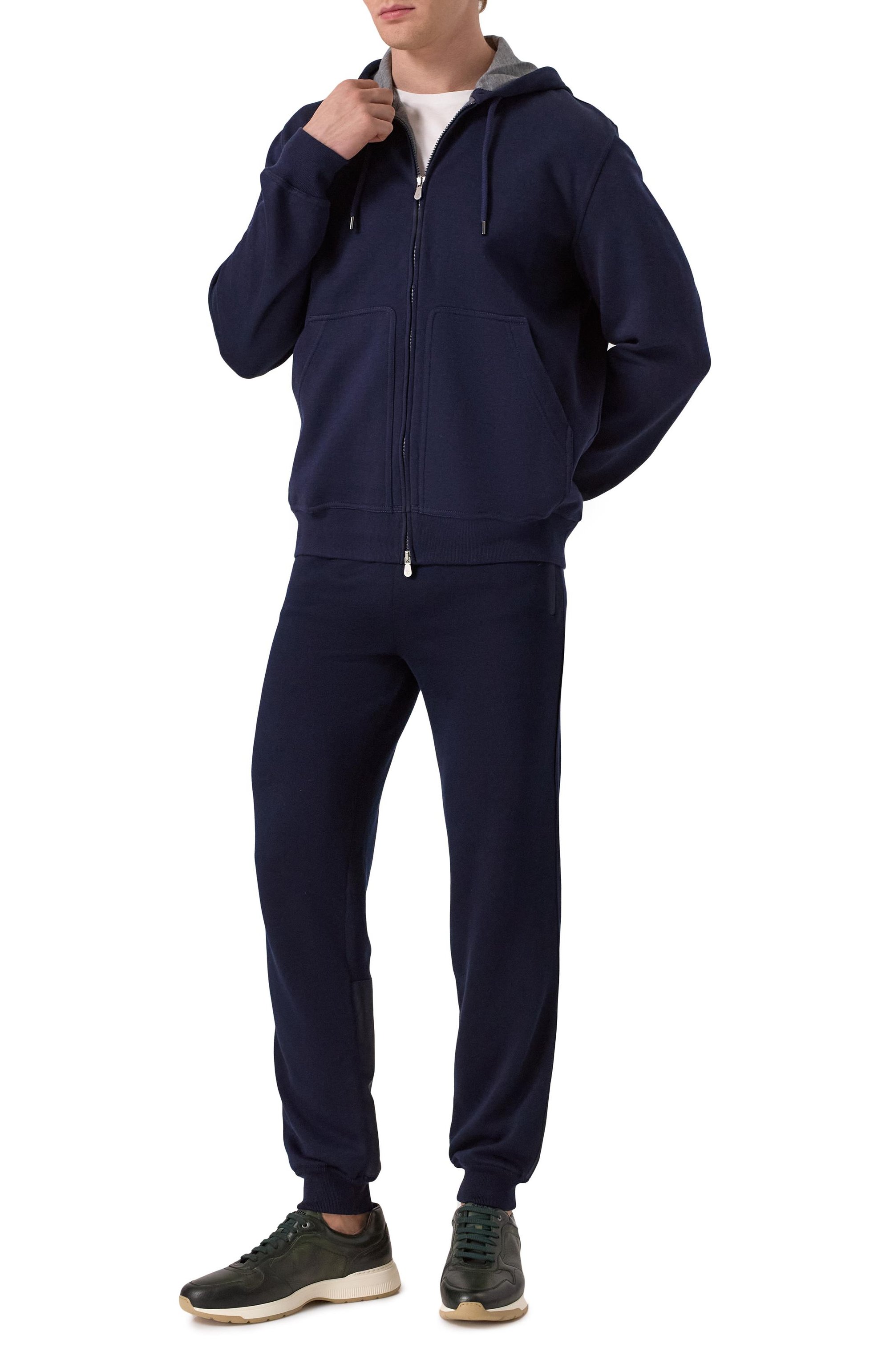 Джоггеры из хлопка и шелка ZILLI, арт. JSP011M0142VSDE00/62, фото 2