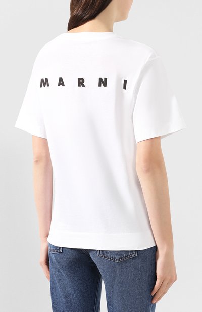 Хлопковая футболка MARNI, арт. THJEL32EP2/SCQ57, фото 4