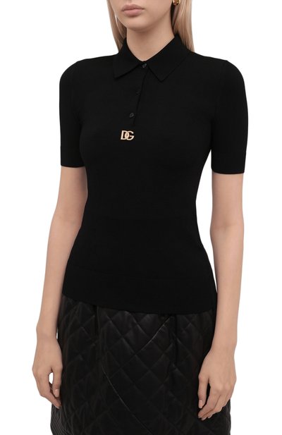 Поло из вискозы DOLCE & GABBANA, арт. FX253Z/JCMF5, фото 3