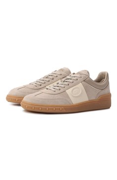 Женские замшевые кеды upvillage VALENTINO бежевого цвета, арт. 6W2S0IL9/FVU | Фото 1 (Материал внутренний: Натуральная кожа; Подошва: Платформа; Материал внешний: Натуральная кожа, Замша; Стили: Кэжуэл; Материал утеплителя: Без утеплителя; Кросс-КТ: Низкие)