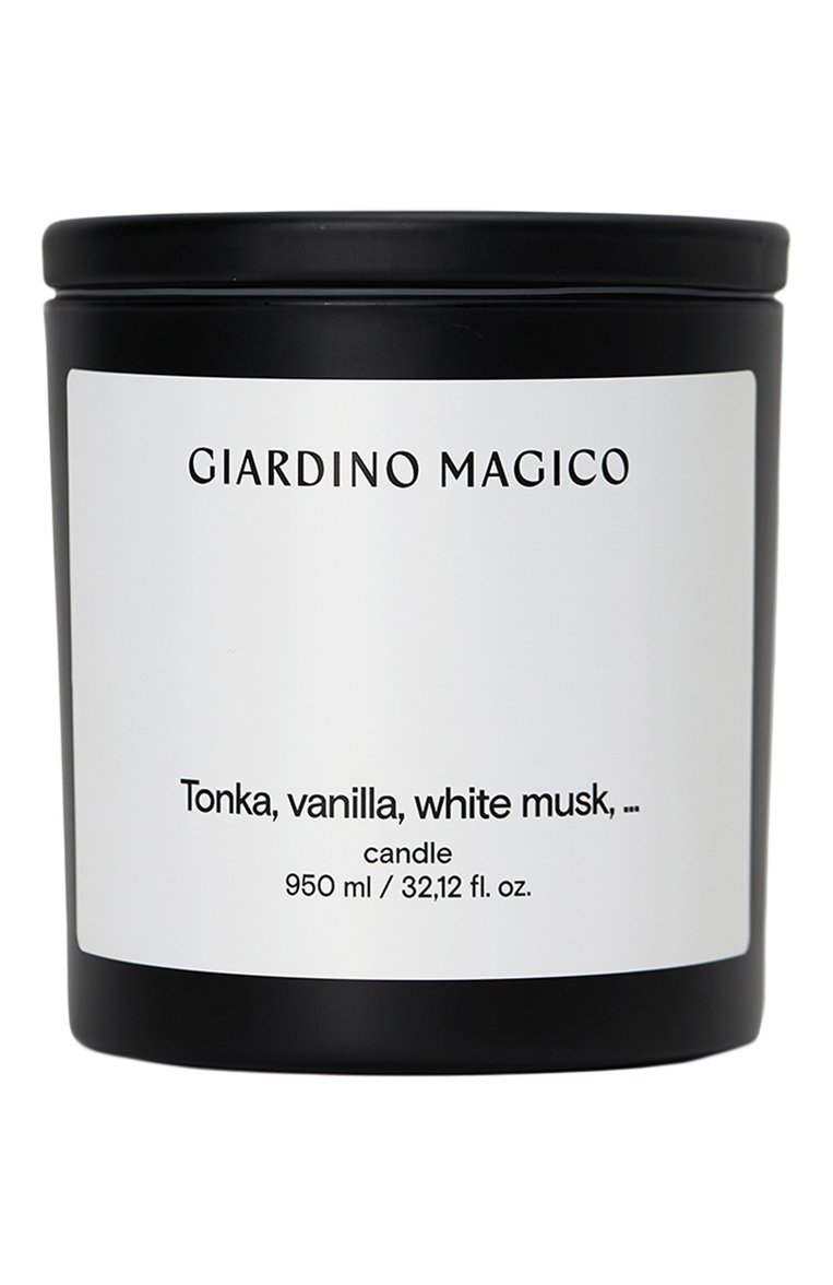 Свеча tonka, vanilla, white musk, … (950ml) GIARDINO MAGICO бесцветного цвета, арт. 4640200325112 | Фото 1 (Нос: Не проставлено; Региональные ограничения белый список (Axapta Mercury): Не проставлено; Ограничения доставки: fragile-2, flammable)