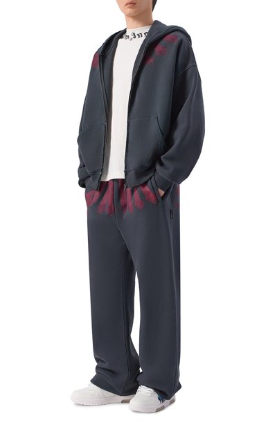 Хлопковые брюки PALM ANGELS, арт. PMCH025S26FLE003, фото 2