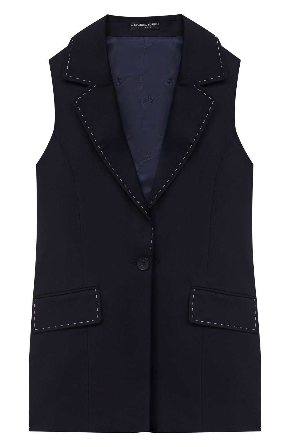 Удлиненный жилет ALESSANDRO BORELLI MILANO, арт. W2095-41синий-20л, фото 1