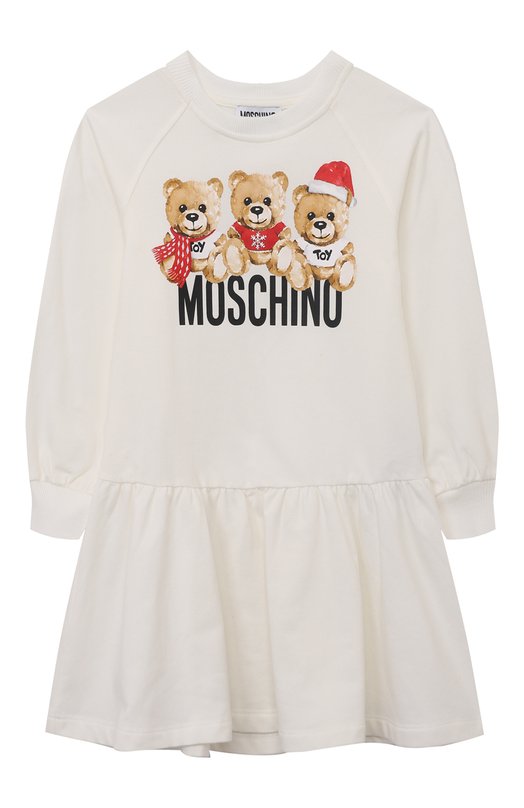 

Хлопковое платье Moschino, Белый