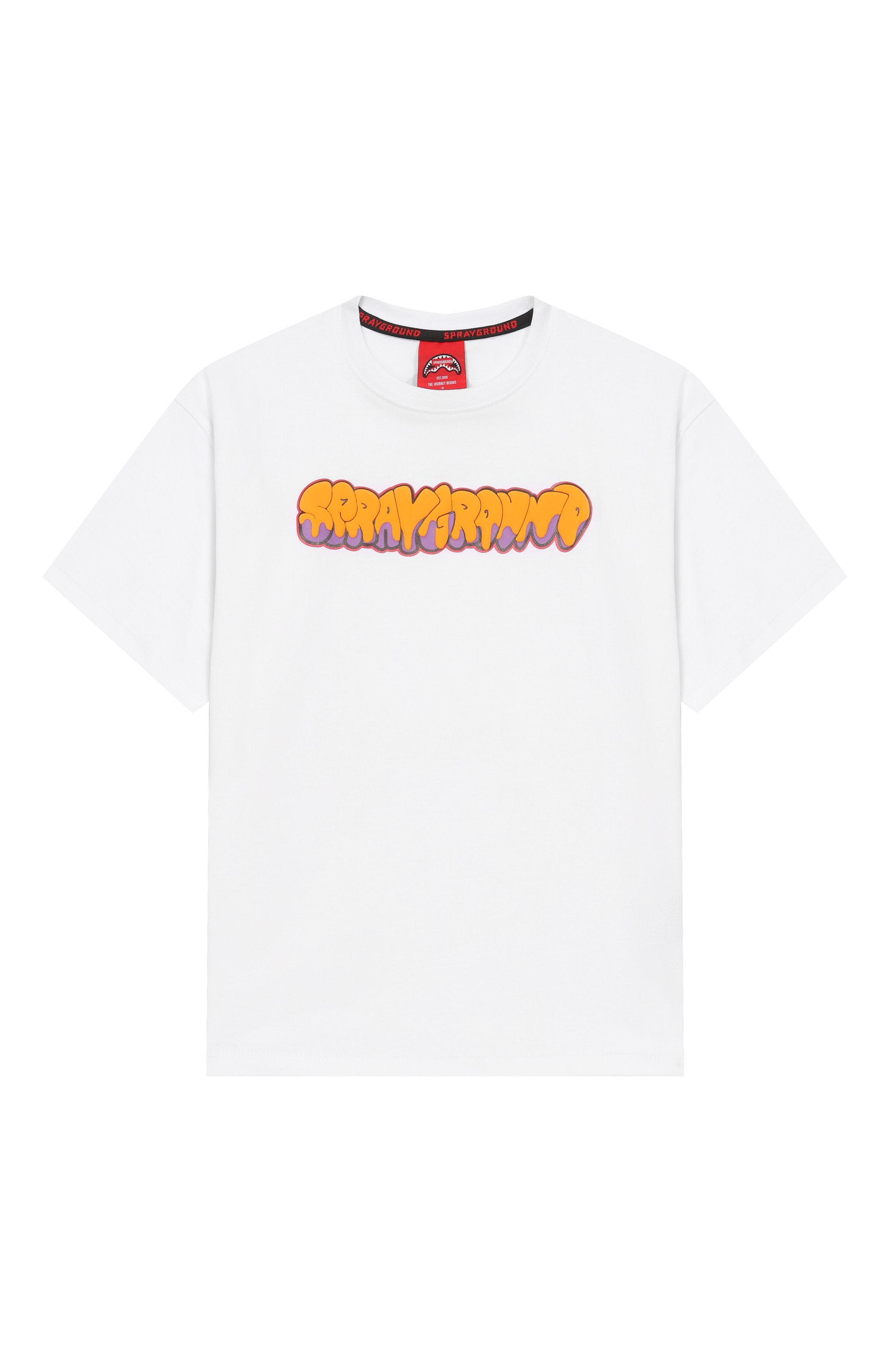 Хлопковая футболка SPRAYGROUND, арт. SPY1436WHT/MAKES THE W0RLD G0 R0UND WHITE 0VER T-S, фото 1