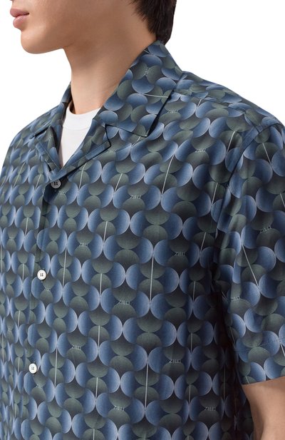 Рубашка из хлопка и шелка ZILLI, арт. ZSSH8BM0107I2128F, фото 5