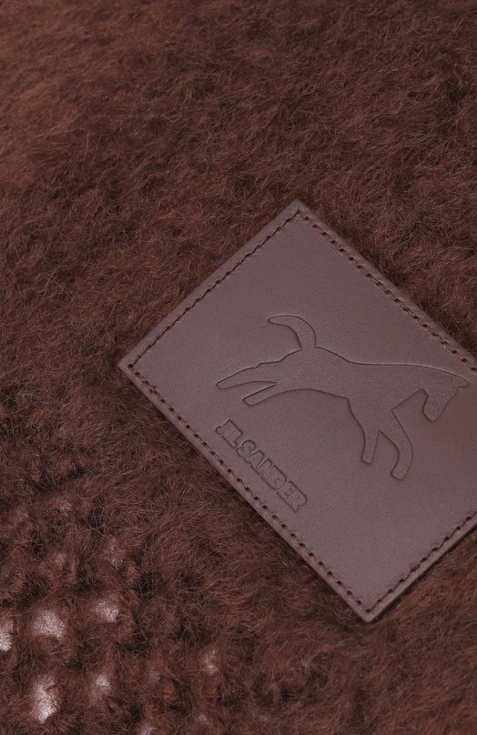 Шерстяной шарф Jil Sander J53TE0005/J40041 Коричневый  J53TE0005/J40041 Фото 3