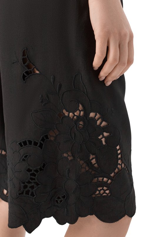 Шорты из вискозы и льна Erika Cavallini P6SL11 Чёрный  P6SL11 Фото 5