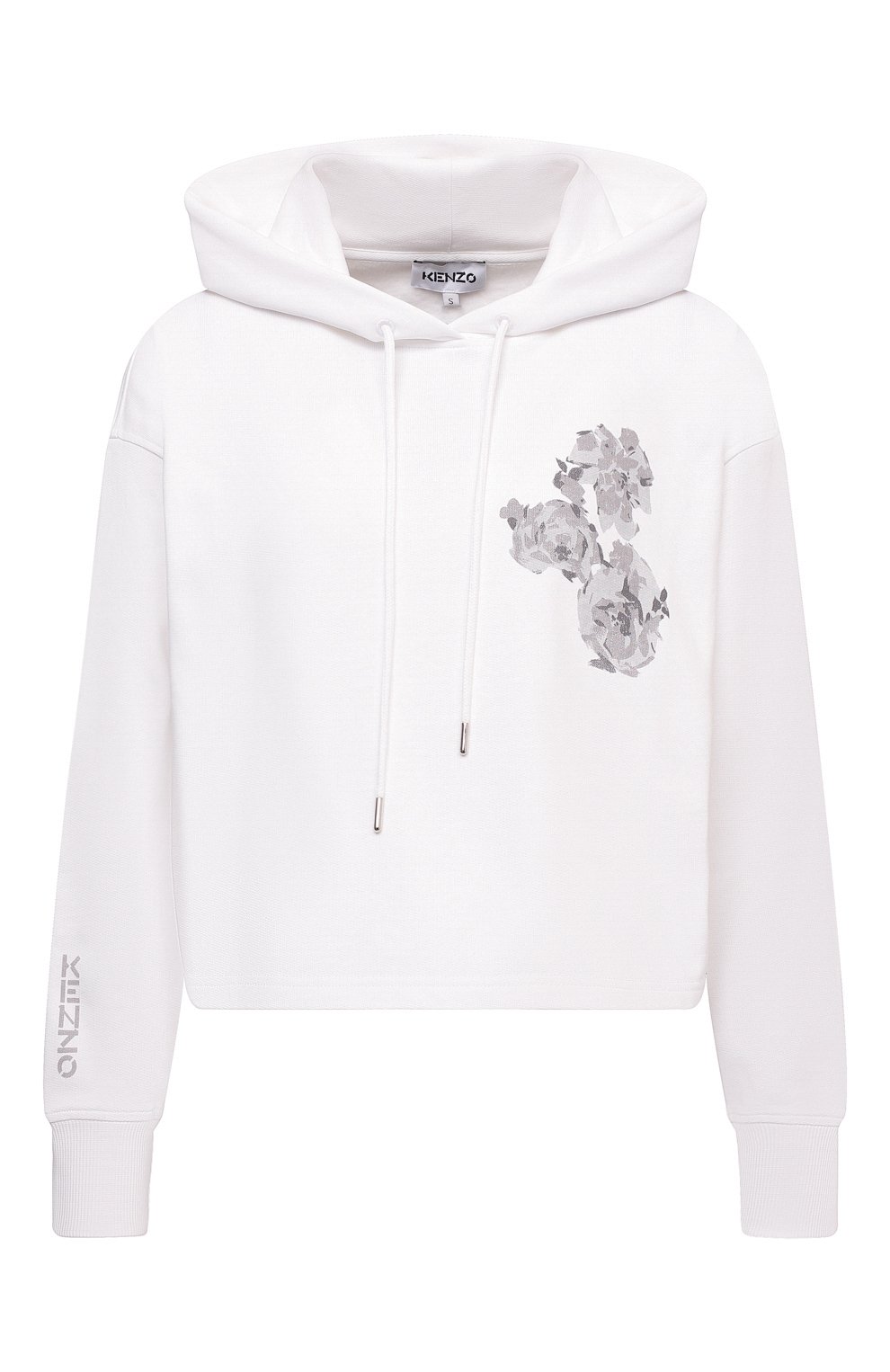 Хлопковое худи KENZO белого цвета по цене 42850 руб., арт. FB62SW6604M0, фото 1 Хлопковое худи KENZO, арт. FB62SW6604M0, фото 1