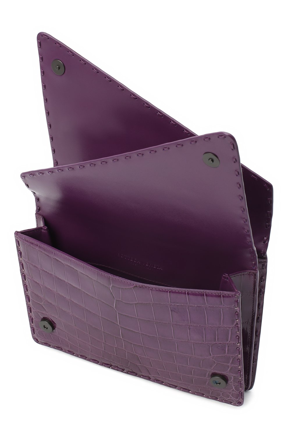 Клатч из кожи крокодила BOTTEGA VENETA, арт. 115776/VI0GJ/CNIL, фото 4