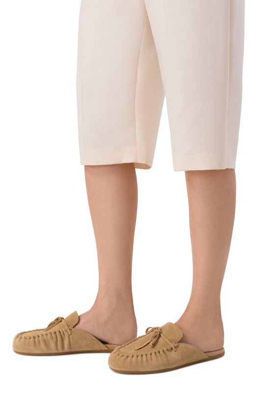 Замшевые сабо Brunch 12 STOREEZ 139477 Бежевый  139477 Фото 2