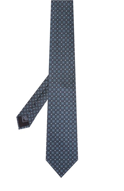 Шелковый галстук с узором BRIONI синего цвета по цене 24450 руб., арт. 062I/06498, фото 2 Шелковый галстук с узором BRIONI, арт. 062I/06498, фото 2