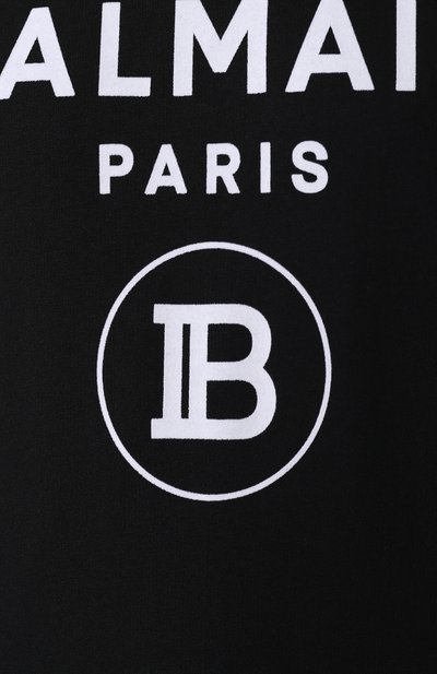 Хлопковый свитшот BALMAIN черного цвета по цене 49950 руб., арт. SF13602/J163, фото 5 Хлопковый свитшот BALMAIN, арт. SF13602/J163, фото 5